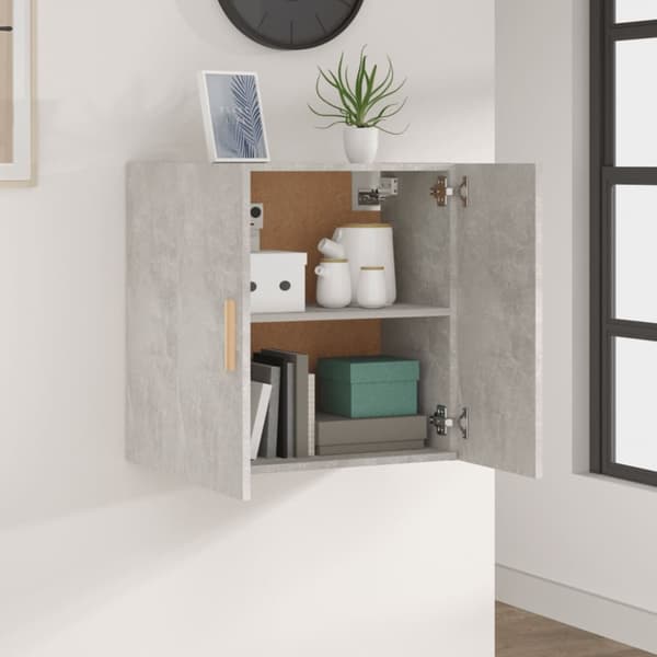 The Living Store Väggskåp betonggrå 60x30x60 cm konstruerat trä -  Förvaringsskåp & garderober