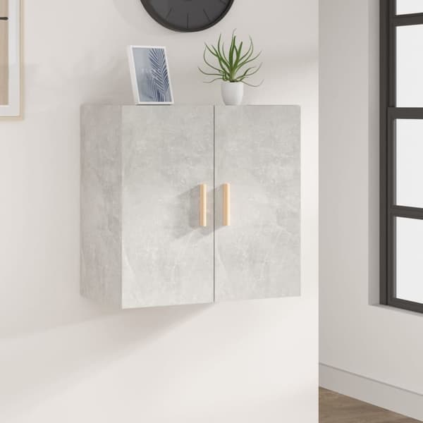 The Living Store Väggskåp betonggrå 60x30x60 cm konstruerat trä -  Förvaringsskåp & garderober