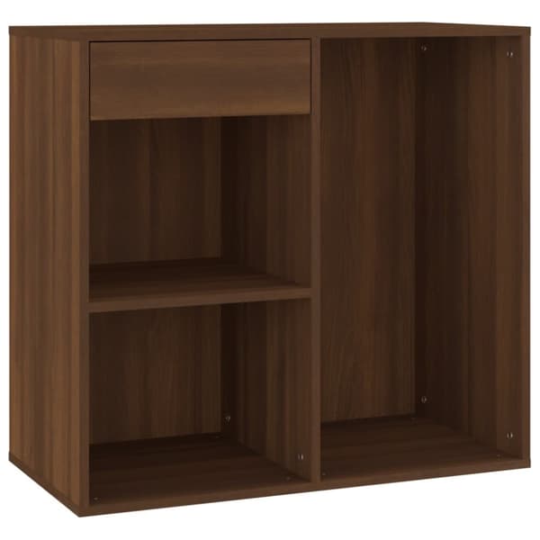 The Living Store Sminkskåp brun ek 80x40x75 cm konstruerat trä -  Förvaringsskåp & garderober