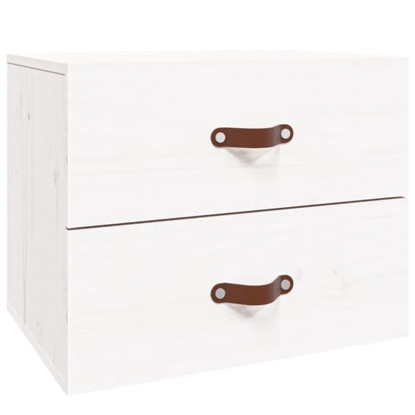 The Living Store Väggmonterade sängbord vit 50x36x40 cm - Förvaringsskåp & garderober