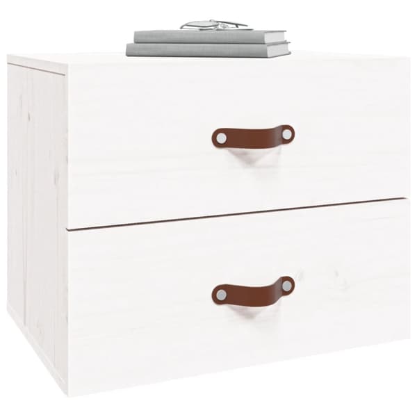 The Living Store Väggmonterade sängbord vit 50x36x40 cm - Förvaringsskåp & garderober
