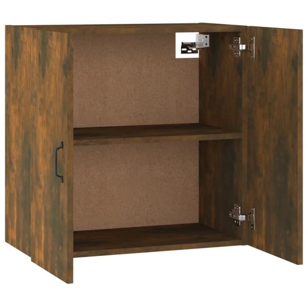 The Living Store Väggskåp rökfärgad ek 60x31x60 cm konstruerat trä - Förvaringsskåp & garderober