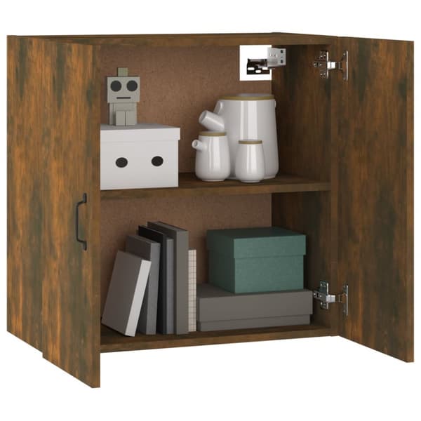 The Living Store Väggskåp rökfärgad ek 60x31x60 cm konstruerat trä - Förvaringsskåp & garderober