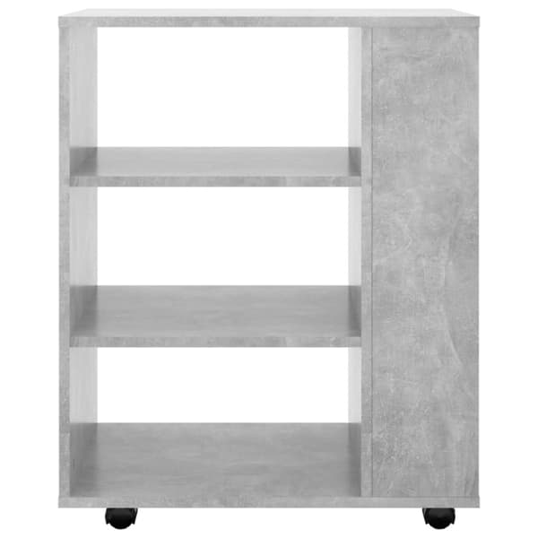 The Living Store rulleskab 60x35x75 cm konstrueret træ betongrå -  Opbevaringsskabe
