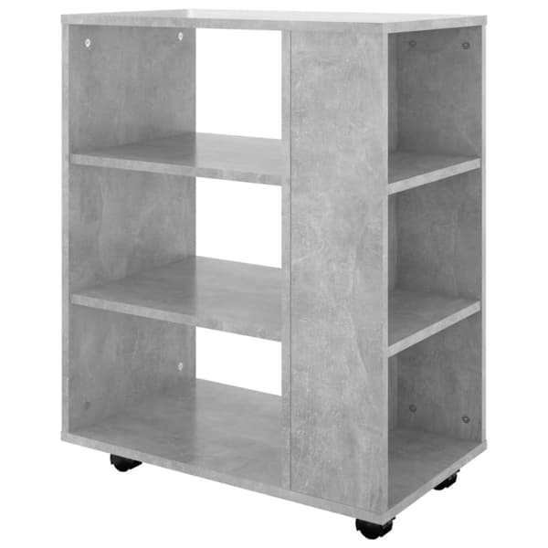 The Living Store rulleskab 60x35x75 cm konstrueret træ betongrå -  Opbevaringsskabe