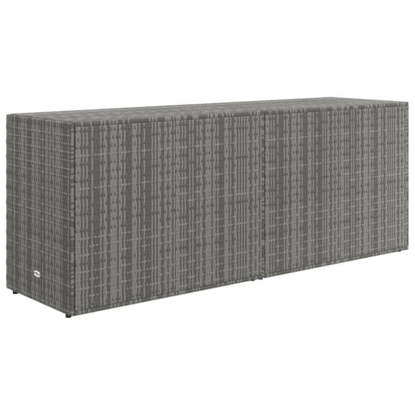The Living Store Puutarhan säilytyskaappi harmaa 198x55,5x80 cm polyrottinki -  Säilytys- & lukkokaapit