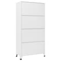 Miniatyrbillede 5 af 10: The Living Store skab 90x45x180 cm stål hvid -  Opbevaringsskabe
