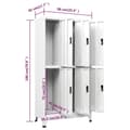 Miniatyrbillede 9 af 10: The Living Store skab 90x45x180 cm stål hvid -  Opbevaringsskabe