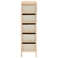 Miniatyrbillede 4 af 7: The Living Store opbevaringsstativ med 5 stofkurve cedertræ beige -  Opbevaringsskabe