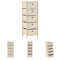 Miniatyrbillede 1 af 7: The Living Store opbevaringsstativ med 5 stofkurve cedertræ beige -  Opbevaringsskabe
