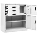 Miniatyrbillede 7 af 11: The Living Store kontorskab 90x40x102 cm stål hvid -  Opbevaringsskabe