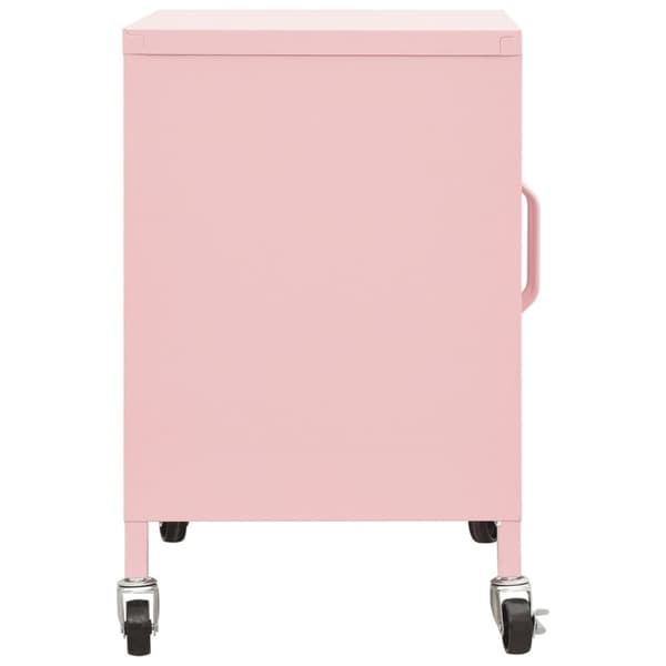 The Living Store Förvaringsskåp rosa 60x35x56 cm stål - Förvaringsskåp & garderober