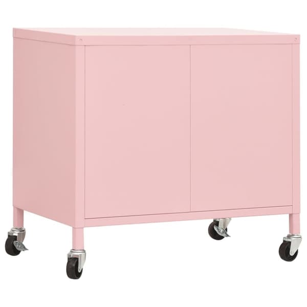 The Living Store Förvaringsskåp rosa 60x35x56 cm stål - Förvaringsskåp & garderober