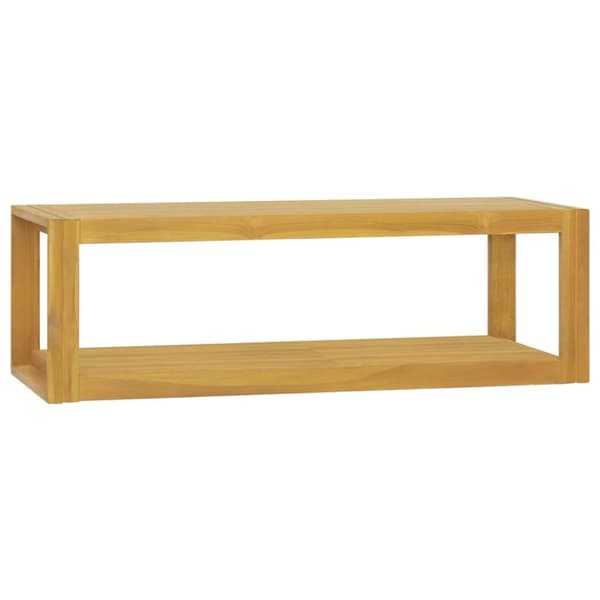 The Living Store væghængt badeværelsesskab 110x45x35 cm massivt teaktræ -  Opbevaringsskabe
