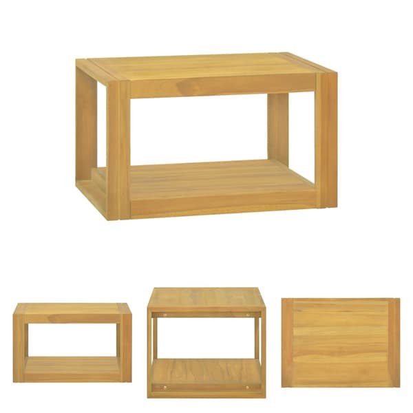 The Living Store Väggmonterat badrumsskåp 60x45x35 cm massiv teak -  Förvaringsskåp & garderober