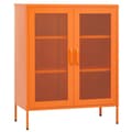 Miniatyrbillede 3 af 11: The Living Store opbevaringsskab 80x35x101,5 cm stål orange -  Opbevaringsskabe