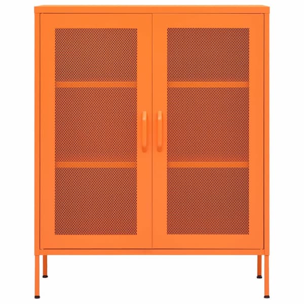 The Living Store opbevaringsskab 80x35x101,5 cm stål orange - Opbevaringsskabe