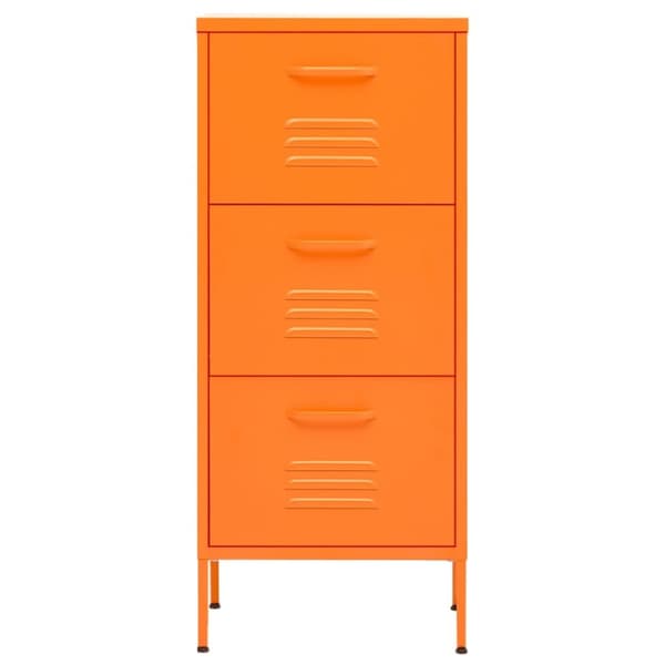 The Living Store opbevaringsskab 42,5x35x101,5 cm stål orange -  Opbevaringsskabe
