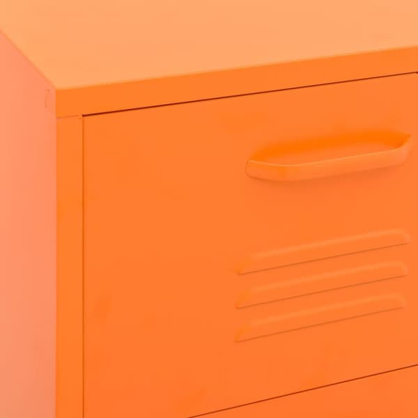 The Living Store opbevaringsskab 42,5x35x101,5 cm stål orange - Opbevaringsskabe