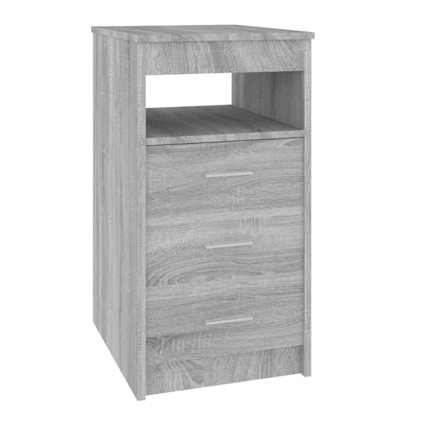 The Living Store skuffeskab 40x50x76 cm konstrueret træ grå sonoma-eg - Opbevaringsskabe