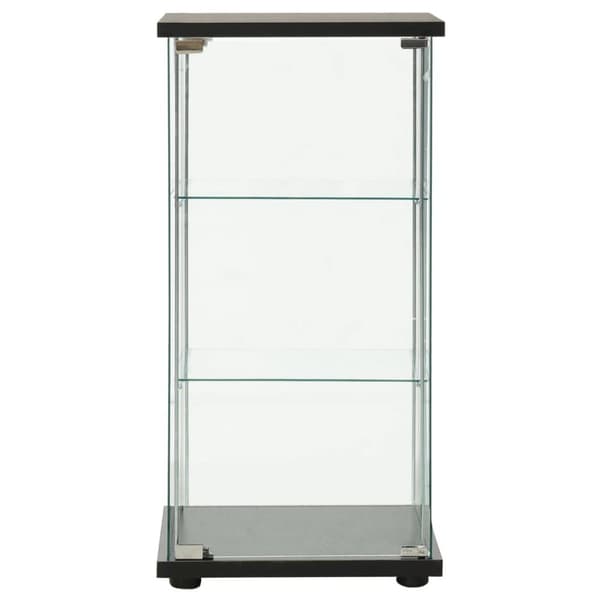 The Living Store opbevaringsskab hærdet glas sort -  Opbevaringsskabe