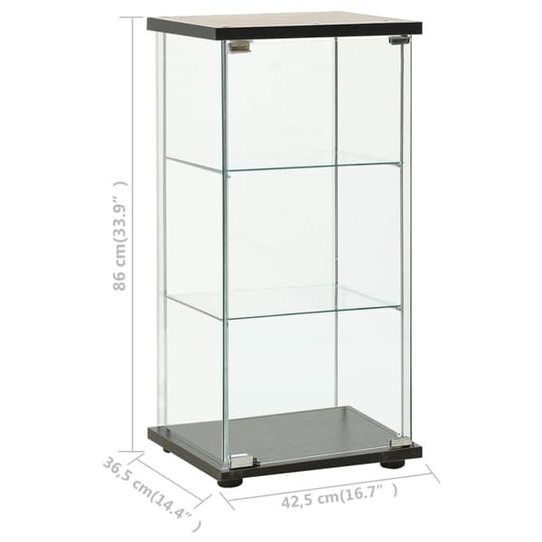 The Living Store opbevaringsskab hærdet glas sort -  Opbevaringsskabe