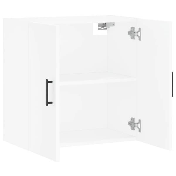 The Living Store vægskab 60x31x60 cm konstrueret træ hvid - Opbevaringsskabe
