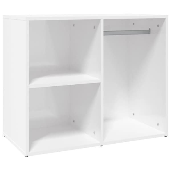 The Living Store skab 80x40x65 cm konstrueret træ hvid højglans - Opbevaringsskabe