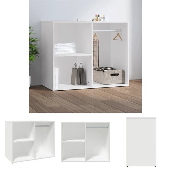 The Living Store skab 80x40x65 cm konstrueret træ hvid - Opbevaringsskabe