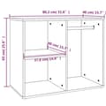 Miniatyrbild 8 av 9: The Living Store Klädskåp betonggrå 80x40x65 cm konstruerat trä -  Förvaringsskåp & garderober
