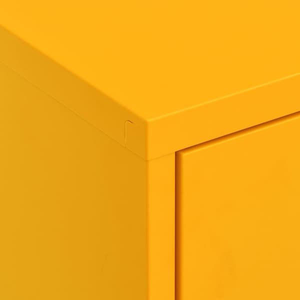 The Living Store opbevaringsskab 80x35x101,5 cm stål sennepsgul -  Opbevaringsskabe