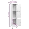 Miniatyrbillede 9 af 10: The Living Store lockerskab med tre rum 38x45x180 cm -  Opbevaringsskabe