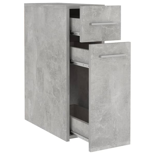 The Living Store apotekerskab 20x45,5x60 cm konstrueret træ betongrå - Opbevaringsskabe