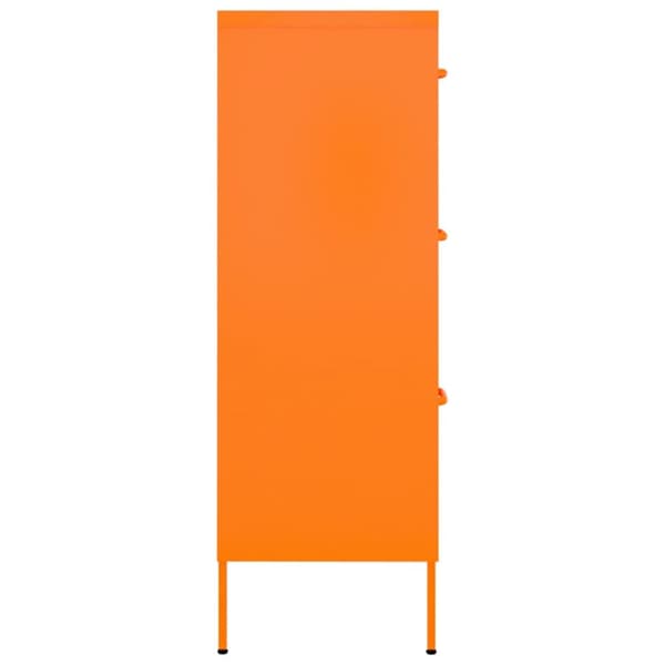 The Living Store Byrå orange 80x35x101,5 cm stål - Förvaringsskåp & garderober