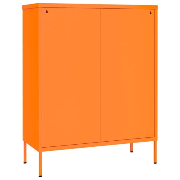 The Living Store Byrå orange 80x35x101,5 cm stål - Förvaringsskåp & garderober