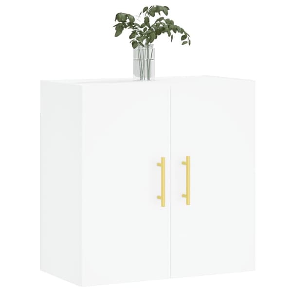The Living Store vægskab 60x31x60 cm konstrueret træ hvid -  Opbevaringsskabe