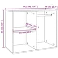 Miniatyrbillede 8 af 9: The Living Store skab 80x40x65 cm konstrueret træ sonoma-eg -  Opbevaringsskabe