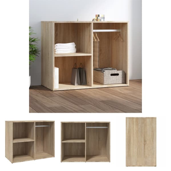 The Living Store skab 80x40x65 cm konstrueret træ sonoma-eg - Opbevaringsskabe