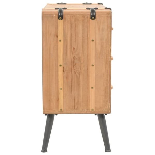 The Living Store kommode 91x35x73 cm massivt grantræ - Opbevaringsskabe