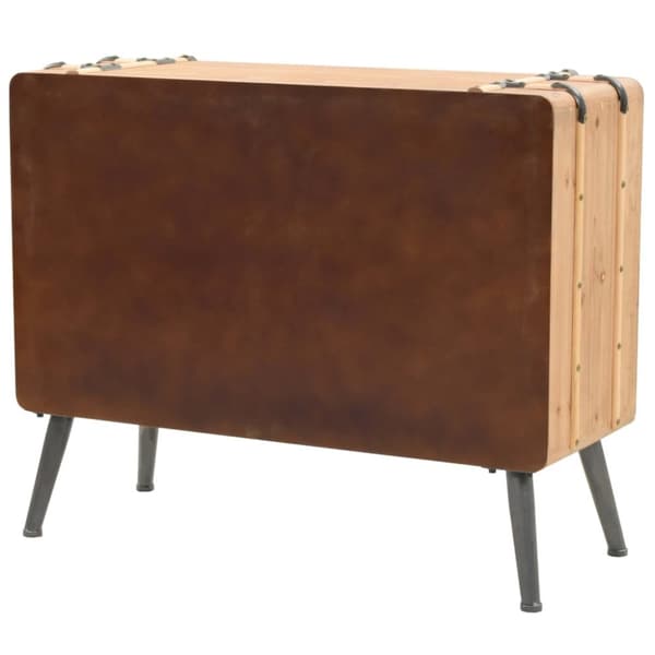 The Living Store kommode 91x35x73 cm massivt grantræ - Opbevaringsskabe