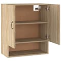Miniatyrbillede 8 af 10: The Living Store vægskab 60x31x70 cm konstrueret træ sonoma-eg -  Opbevaringsskabe