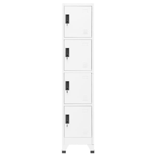 The Living Store skab 38x45x180 cm stål hvid -  Opbevaringsskabe