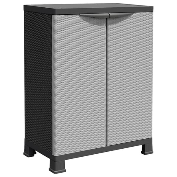 The Living Store Plastskåp 68x39x92 cm rottingutseende - Förvaringsskåp & garderober