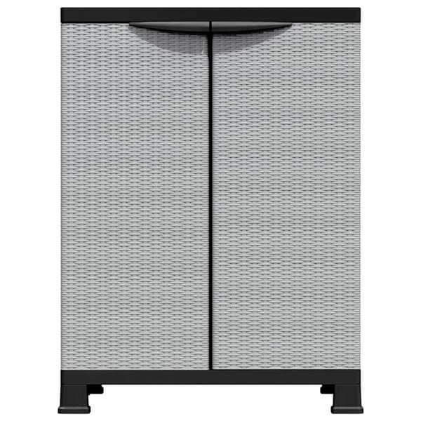 The Living Store Plastskåp 68x39x92 cm rottingutseende - Förvaringsskåp & garderober