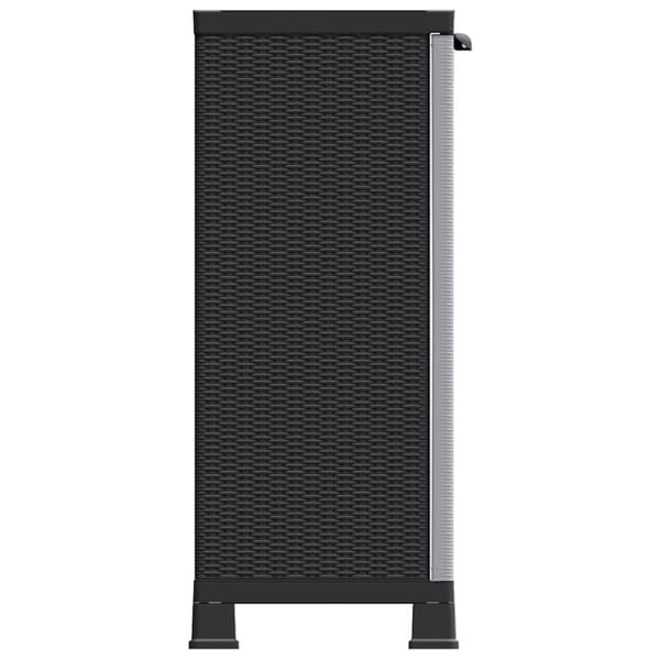 The Living Store Plastskåp 68x39x92 cm rottingutseende - Förvaringsskåp & garderober