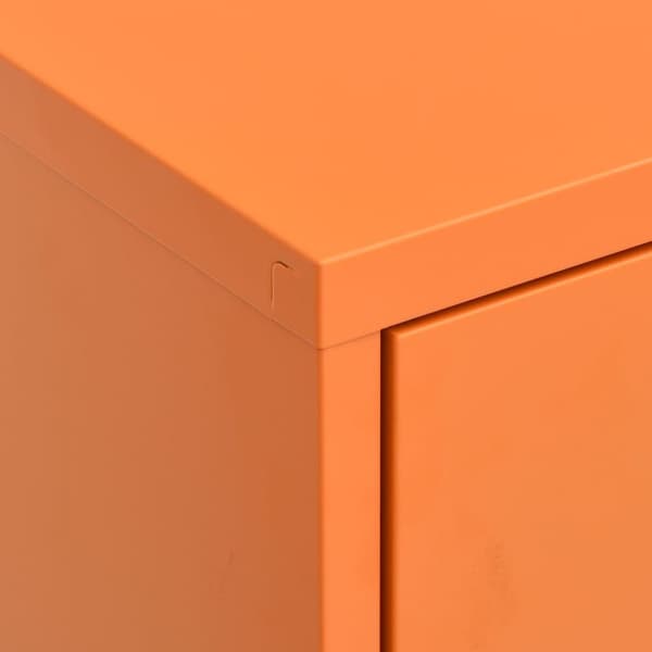 The Living Store Förvaringsskåp orange 80x35x101,5 cm stål - Förvaringsskåp & garderober