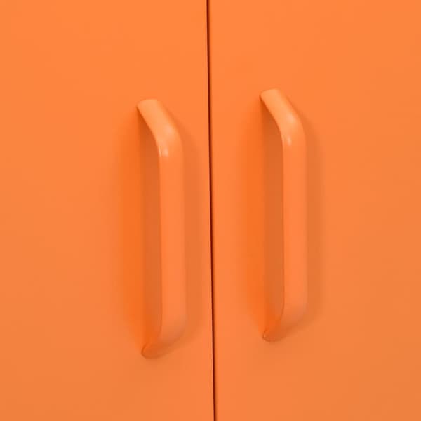 The Living Store Förvaringsskåp orange 80x35x101,5 cm stål - Förvaringsskåp & garderober