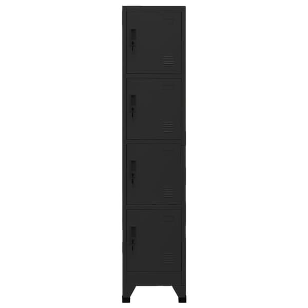 The Living Store skab 38x45x180 cm stål sort - Opbevaringsskabe