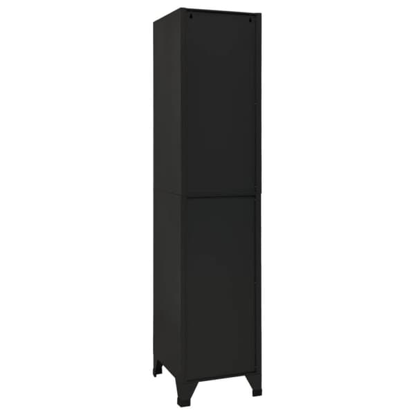 The Living Store skab 38x45x180 cm stål sort - Opbevaringsskabe