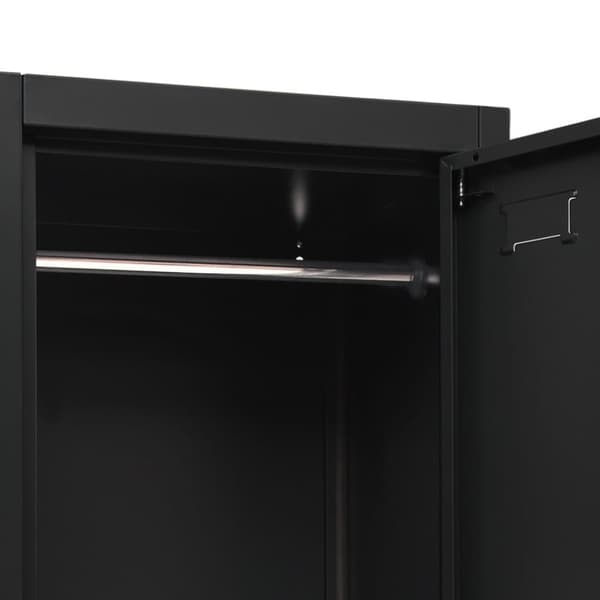 The Living Store skab 38x45x180 cm stål sort - Opbevaringsskabe